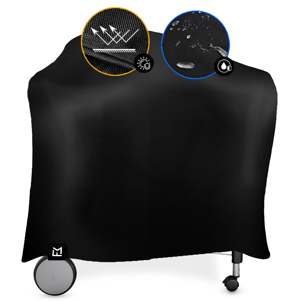 Funda Negra Pasa Asado  Webber Deluxe 22"